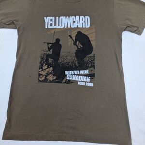 Yellowcard Wish We Were Canadian 2005  Vintage Merch Concert Tee Small Unisex